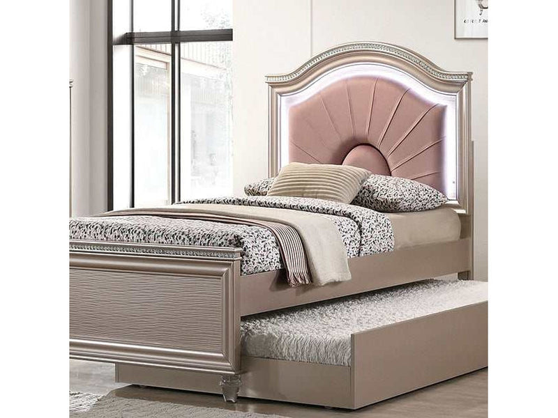 Allie Rose Gold Twin Bed