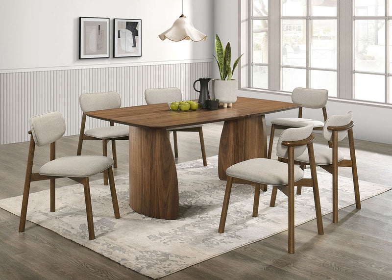 Alnwick Walnut/Beige Dining Table