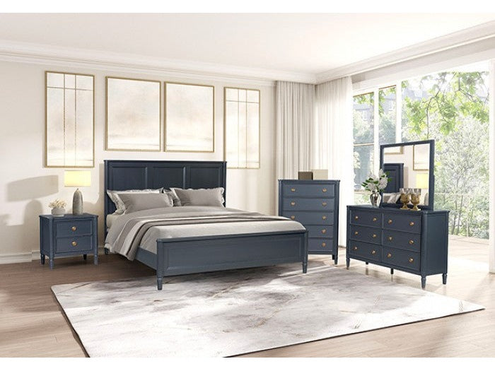 Altamira Malta Blue Queen 5 Piece Bedroom Set w/Chest (N2)