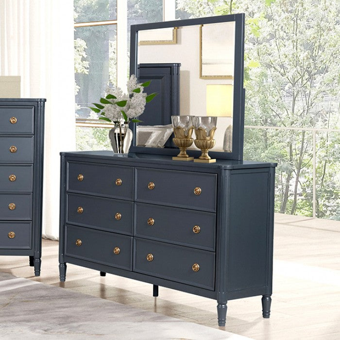 Altamira Malta Blue Queen 5 Piece Bedroom Set w/Chest
