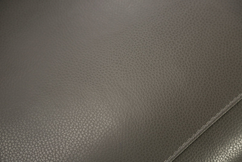 Altamura Gray Real Italian Leather Power Loveseat