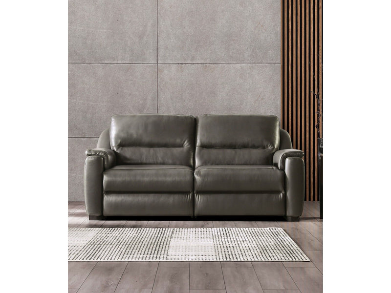Altamura Gray Real Italian Leather Power Reclining Sofa