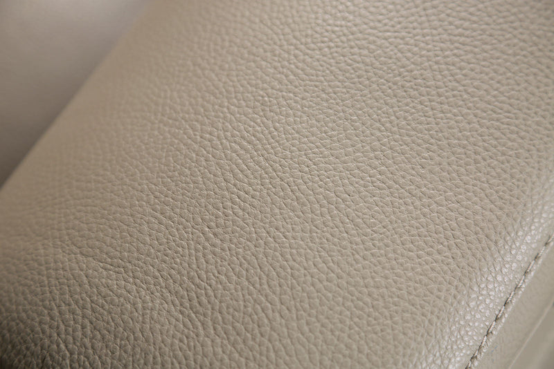Altamura Taupe Real Italian Leather Power Loveseat