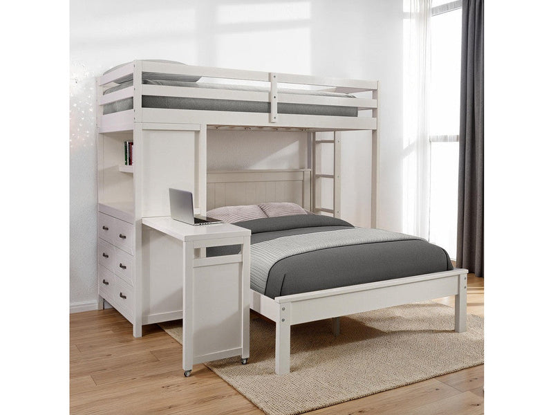 Aludra White Loft Bed (Full Bed Not Included)