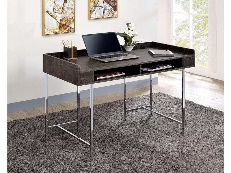 Alvin Brown & Chrome Desk
