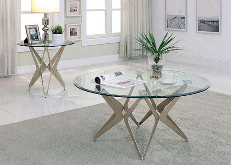 Alvise Champagne End Table