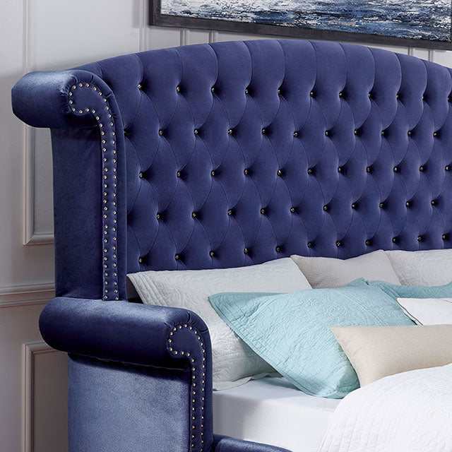 Alzir Blue Eastern King Bed