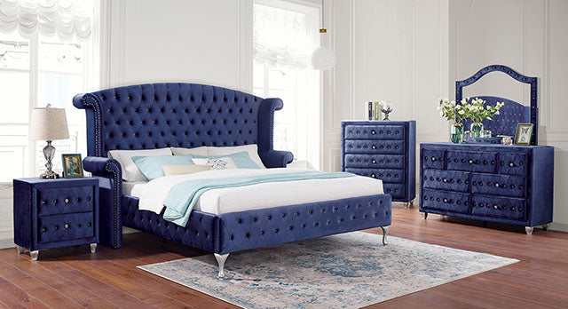 Alzir Blue Queen Bed