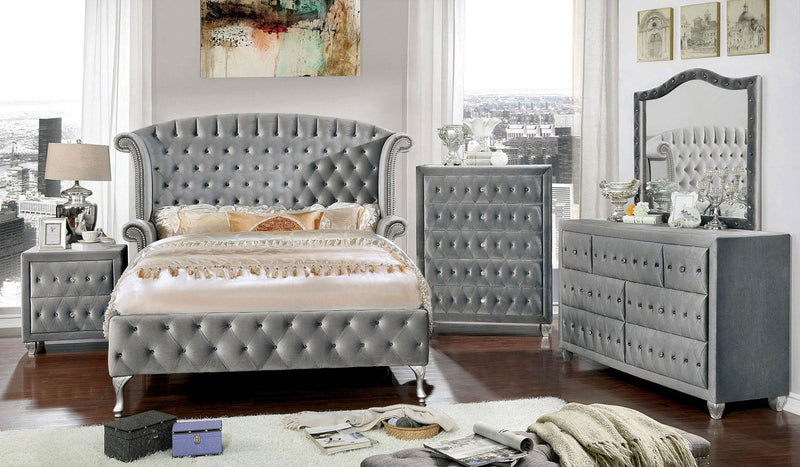 Alzire Gray Nightstand