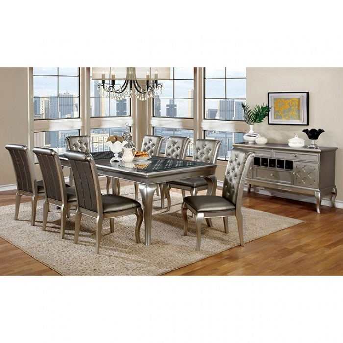 Amina Champagne Dining Side Chair (Set of 2)
