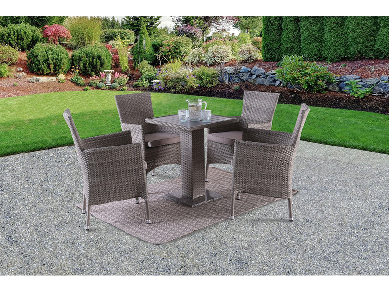 Aminta Gray 5 Pc. Patio Dining Set