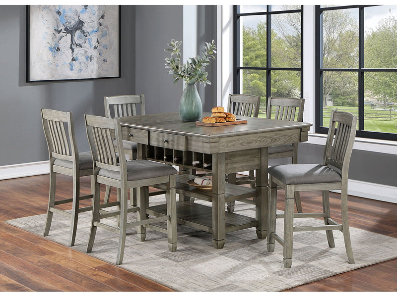 Anaya Gray/Light Gray 7 Pc. Counter Height Table Set