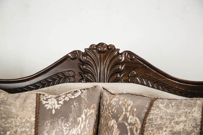 Andalusia Light Brown / Dark Cherry Loveseat
