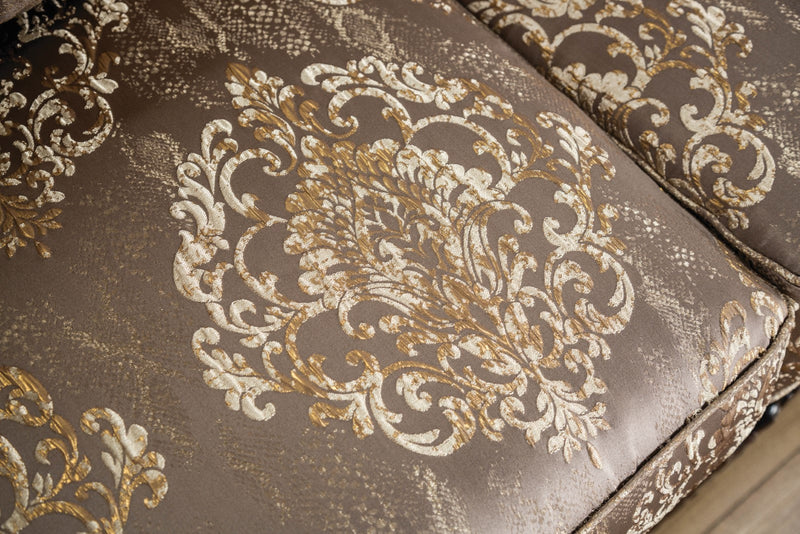 Andalusia Light Brown / Dark Cherry Sofa