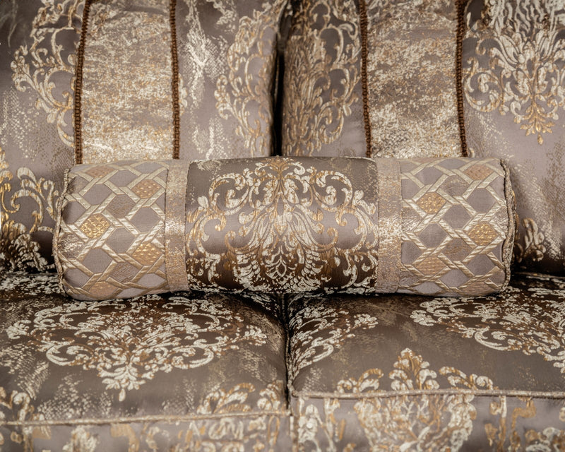 Andalusia Light Brown / Dark Cherry Sofa