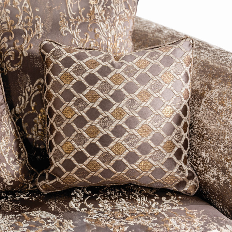 Andalusia Light Brown / Dark Cherry Sofa