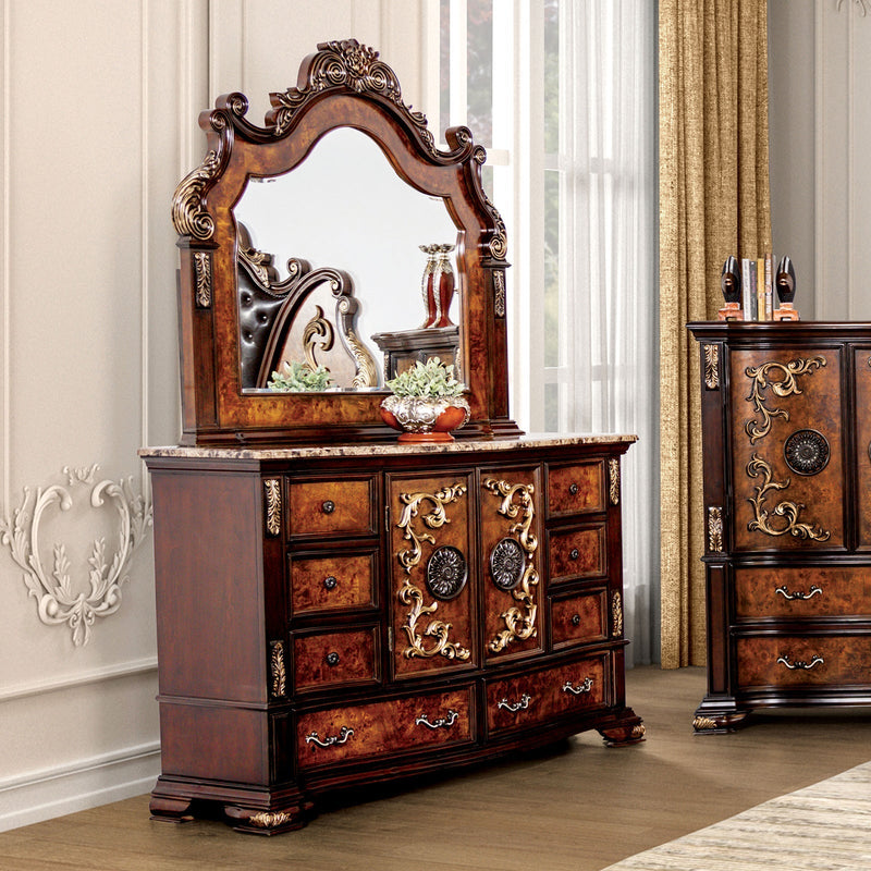 Aquilina Cherry/Oak Mirror