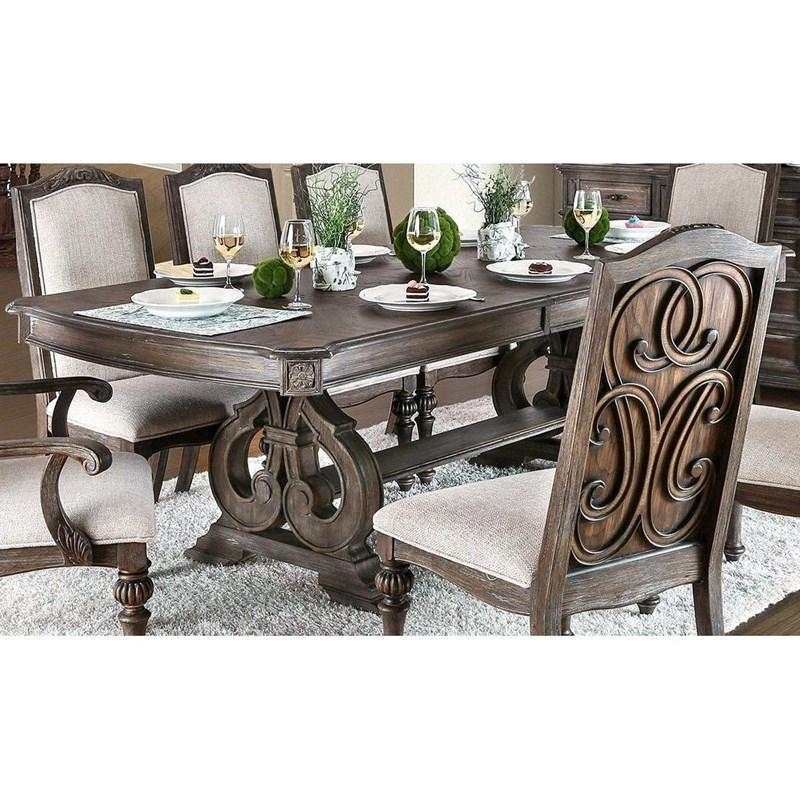 Arcadia Rustic Brown Dining Room Set / 7pc