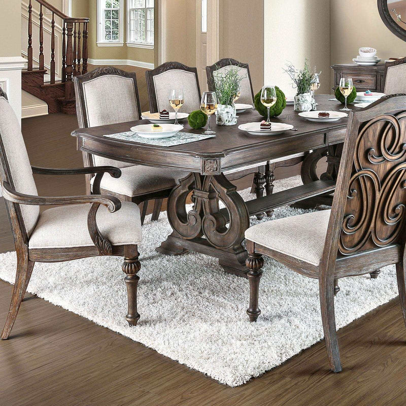 Arcadia Rustic Brown & Ivory Side Chair (Set of 2)