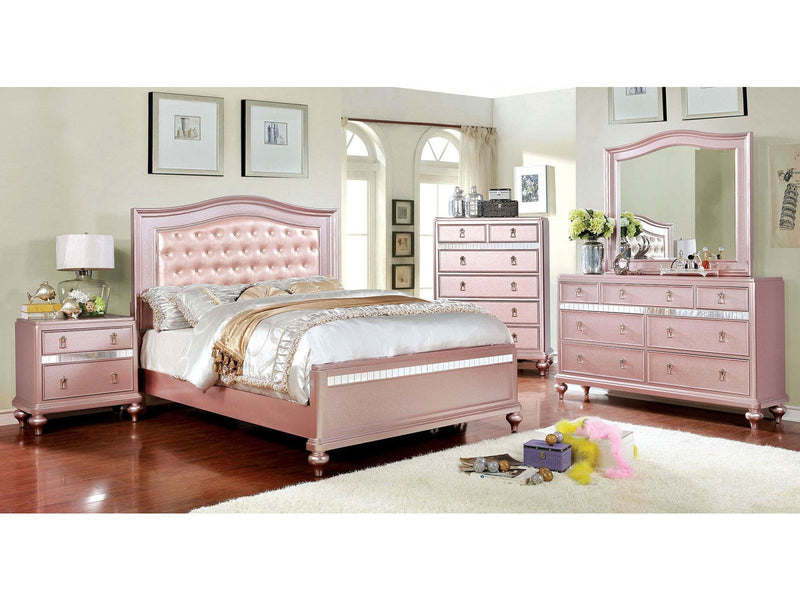 Ariston Rose Gold 4 Pc. Twin Bedroom Set