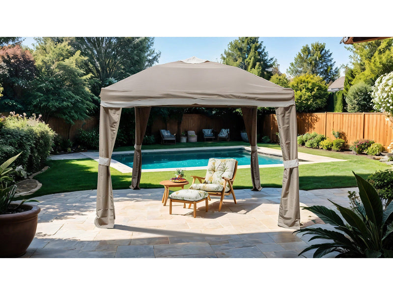 Arosa Beige Outdoor Pop-Up Canopy X 10'