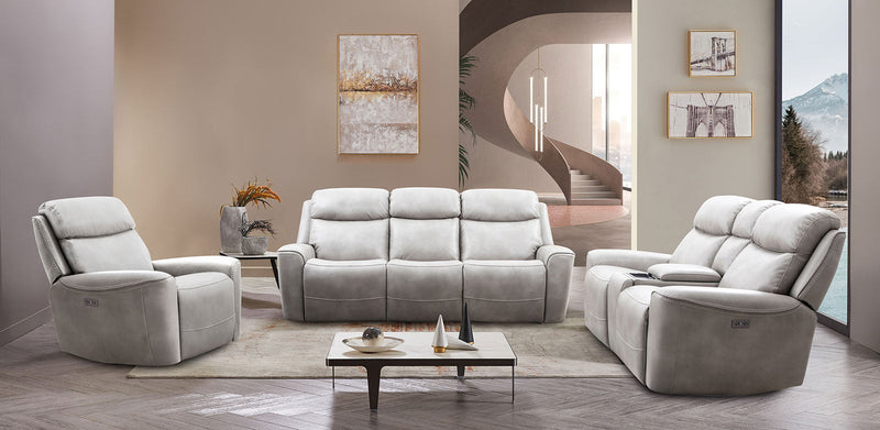 Artemia Light Taupe Power Reclining Sofa