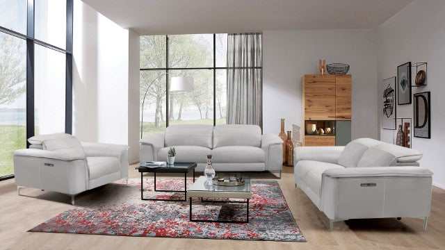 Ascona Light Taupe Leatherette Power Recliner