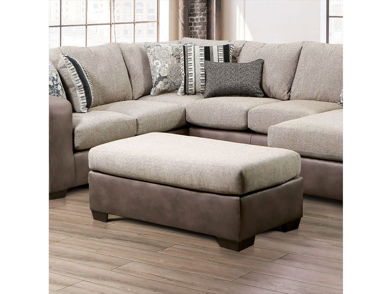 Ashenweald Brown/Light Brown Ottoman