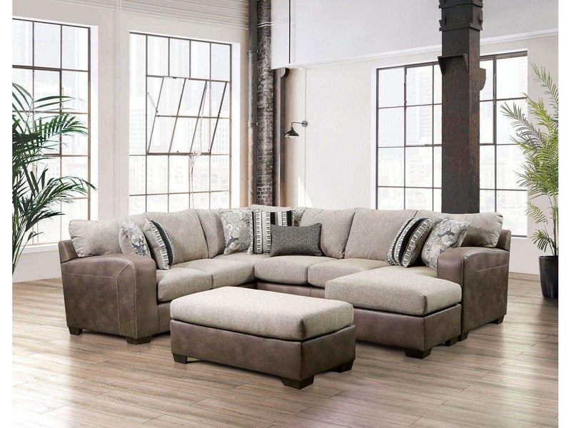 Ashenweald Light Brown L Shape Sectional Sofa