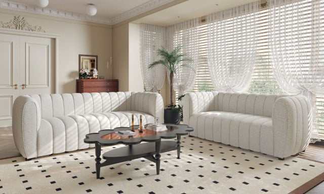 Aversa Off-White Loveseat