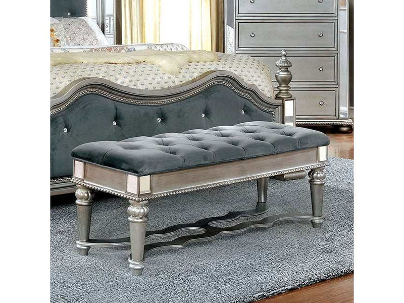 Azha Silver/Gray Bench