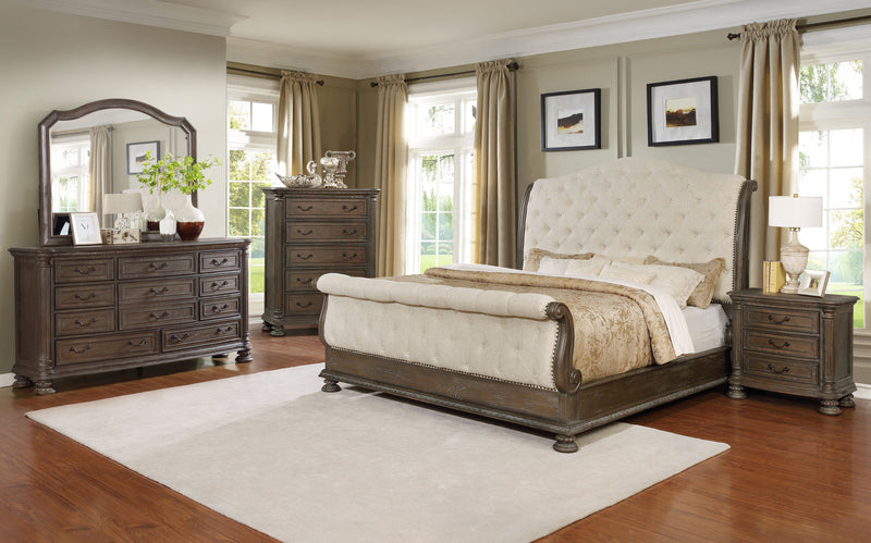 Amber Rustic Brown Bedroom Set