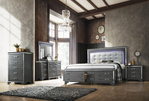 Ashwin Charcoal Grey Wood Bedroom Set