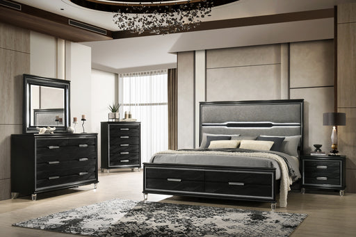 Abyss Sleek Black Bedroom Set