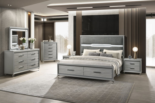 Dreva Sleek Silver Bedroom Set