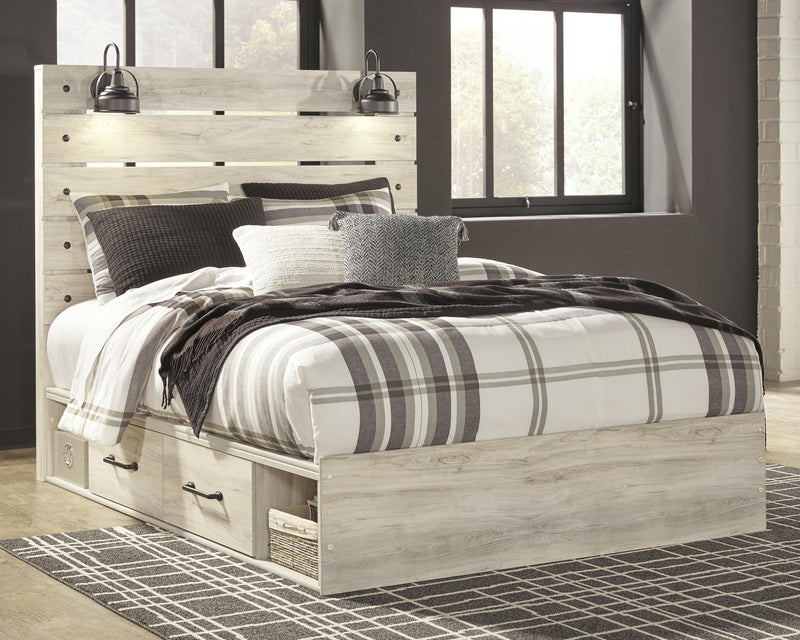Cambeck Panel Bed with 2 Storage Drawers