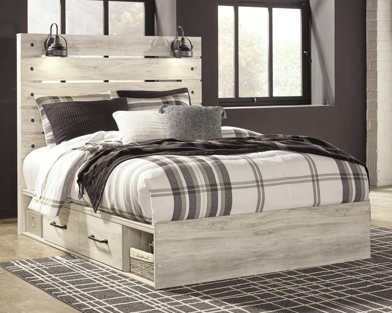 Cambeck Panel Bed with 4 Storage Drawers