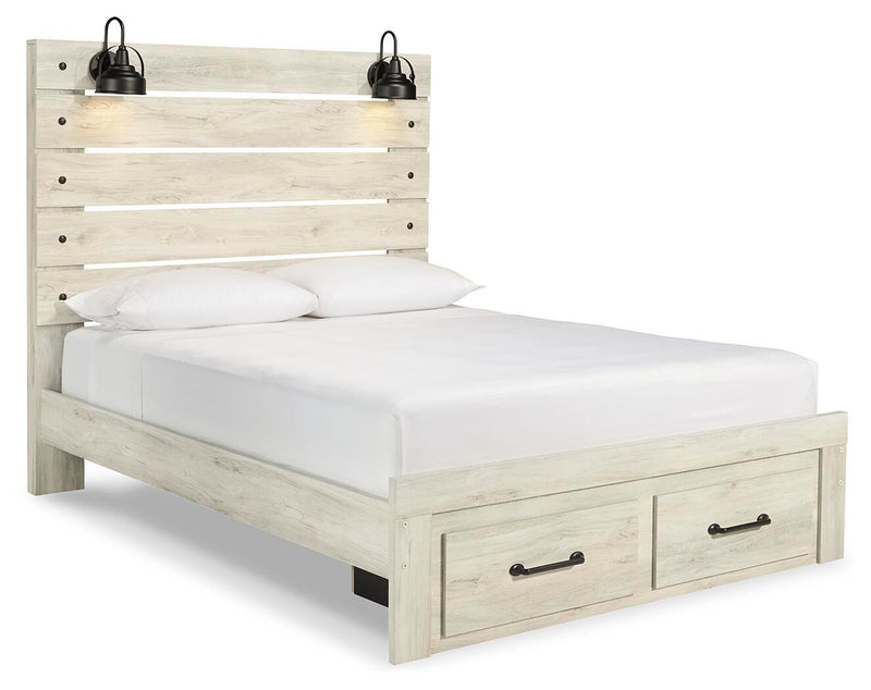 Cambeck Panel Bed with 2 Storage Drawers