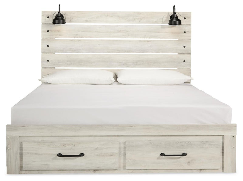 Cambeck Panel Bed with 2 Storage Drawers