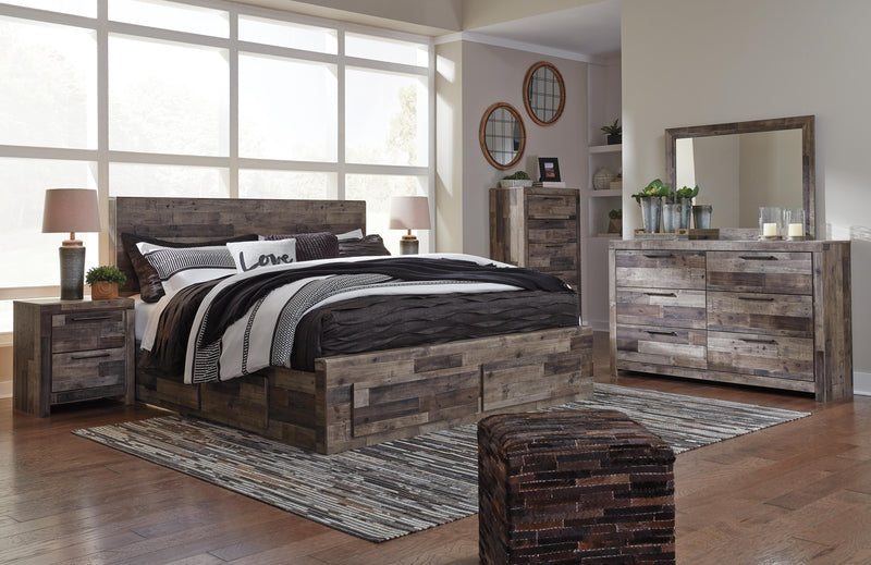 Derekson Panel Bed with 6 Storage Drawers