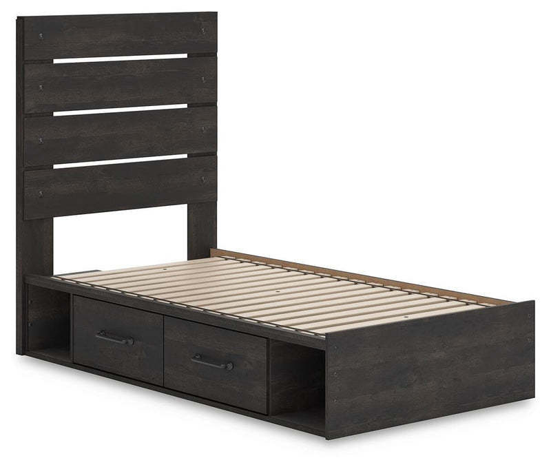 Delmorta Panel Bed with Storage