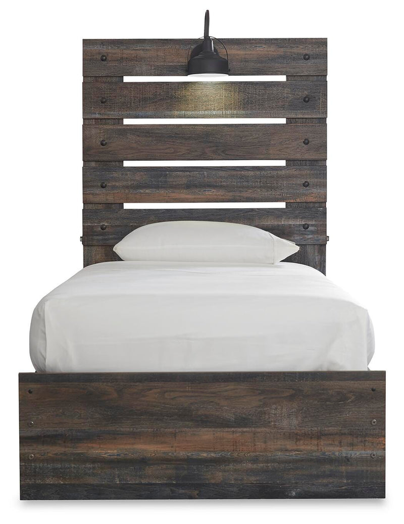 Drystan Panel Bed with 2 Storage Drawers