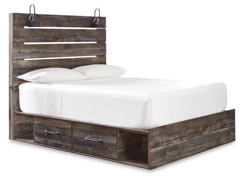 Drystan Panel Bed with 4 Storage Drawers