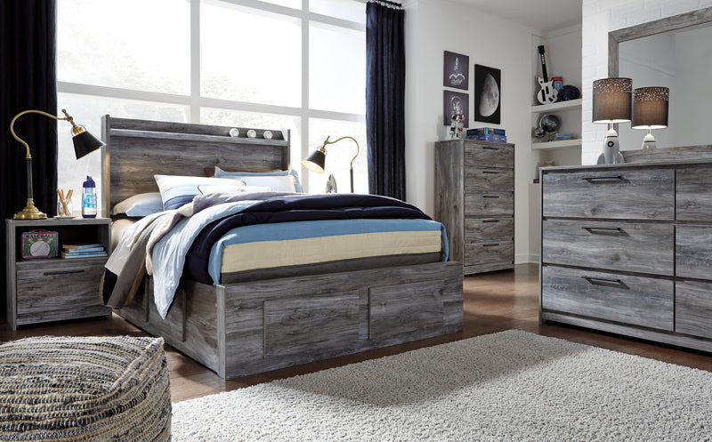 Baystorm Panel Bed with 6 Storage Drawers