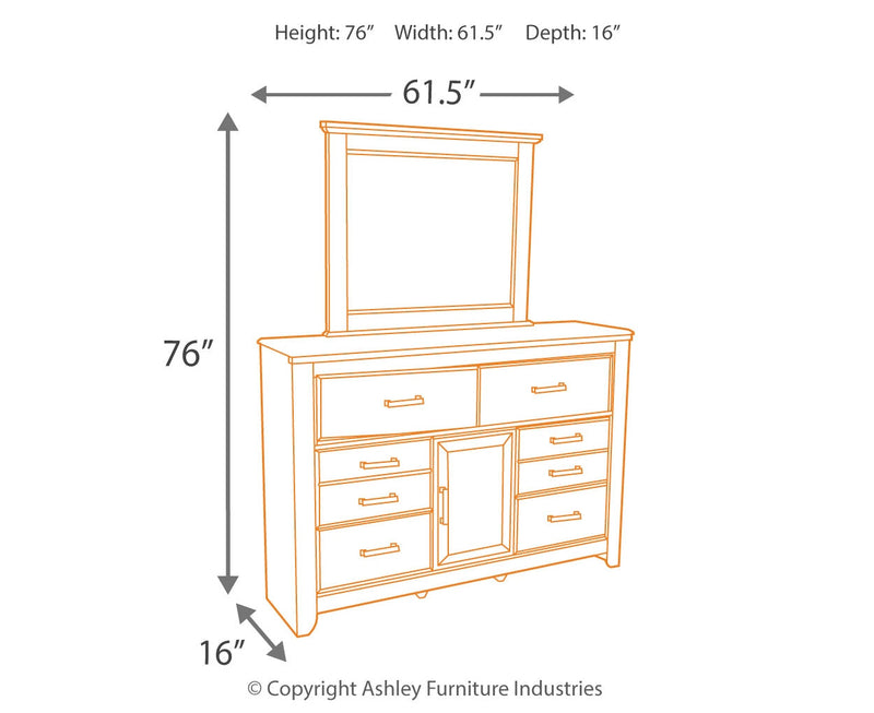 Juararo Dresser and Mirror