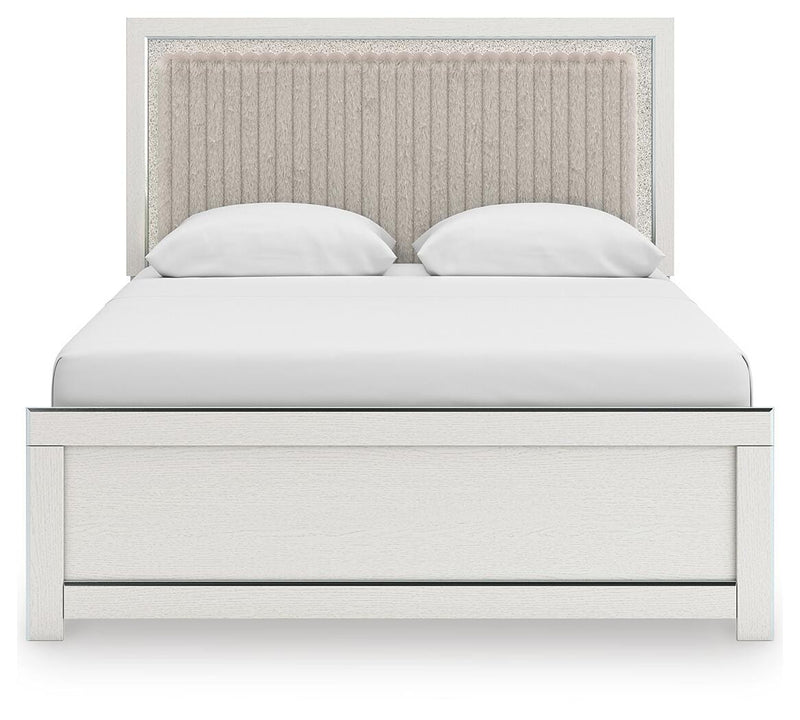 Zuraleus Upholstered Panel Platform Bed Bedroom Set