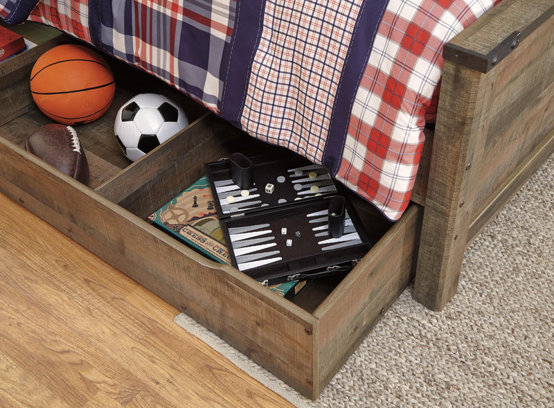 Trinell Bookcase Bed with 1 Large Storage Drawer