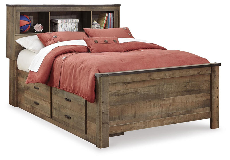 Trinell Bookcase Bed with 2 Sided Storage