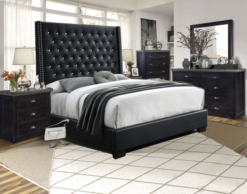 Greystone Black Bed