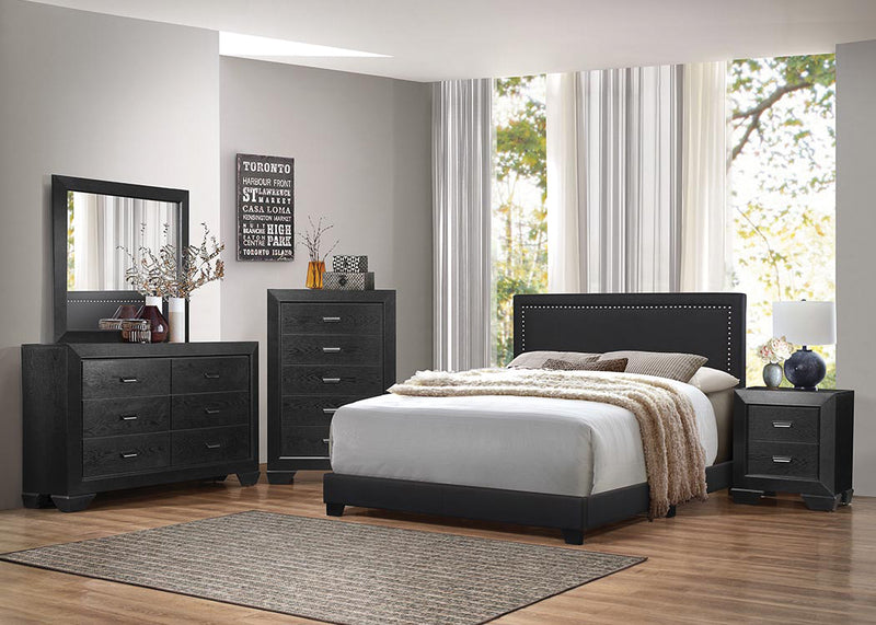Jetwick Black Wood Grain Bedroom Set